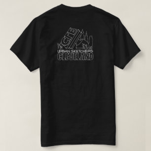 Urban Sketchers Cleveland Black T - Shirt - Männer