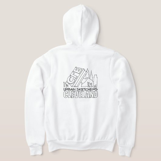 Urban Sketchers Cleveland Full Zip Sweatshirt (AblageHinten)