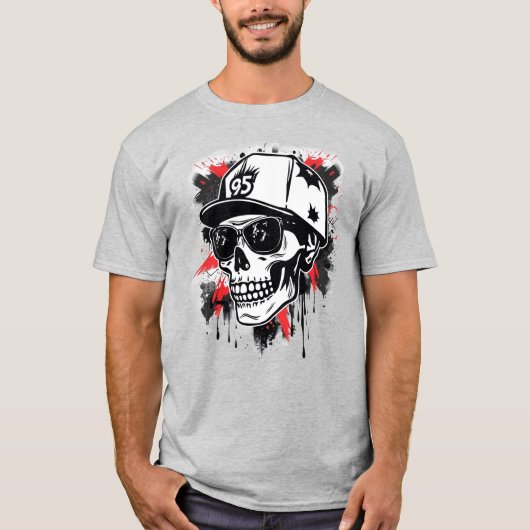 Urban Skull Design T-Shirt (Vorderseite)