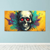 Urban Skull Tropfen Leinwanddruck (Insitu (Holzboden))