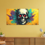 Urban Skull Tropfen Leinwanddruck (Insitu (Wohnzimmer))