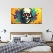 Urban Skull Tropfen Leinwanddruck (Insitu (Schlafzimmer))