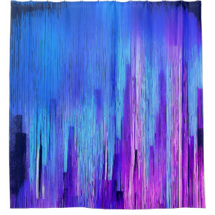Urban Skyline Gradient Duschvorhang