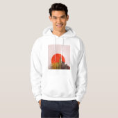 Urban Skyline mit Red Sun Grunge City Hoodie (Vorne ganz)