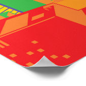 Urban Skyline: Nachtruinendekor. Poster (Ecke)