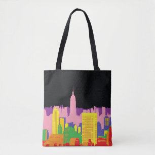 Urban Skyline: Nachtruinendekor. Tasche
