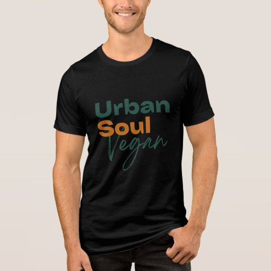 Urban Soul Vegan Minimalist Health and Wellness Tri-Blend Shirt (Vorderseite)