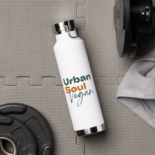 Urban Soul Vegan Minimalist Health and Wellness Trinkflasche (Fitnessstudio (gedreht))