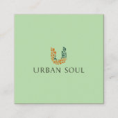 Urban Soul Vegan Quadratische Visitenkarte (Vorderseite)
