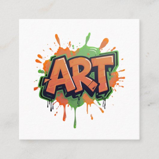 Urban Splash Art Graffiti Pulse Bold Street Expres Quadratische Visitenkarte (Vorderseite)