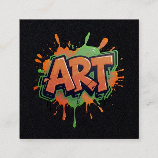 Urban Splash Art Graffiti Pulse Bold Street Expres Quadratische Visitenkarte (Vorderseite)