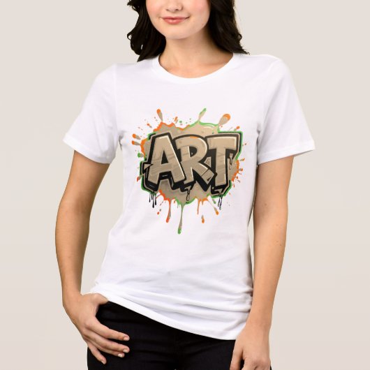 Urban Splash Art Graffiti Pulse Bold Street Expres Tri-Blend Shirt (Vorderseite)