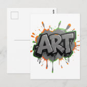 Urban Splash Art Graffiti Pulse Fette Straße Expre Postkarte (Vorne/Hinten)
