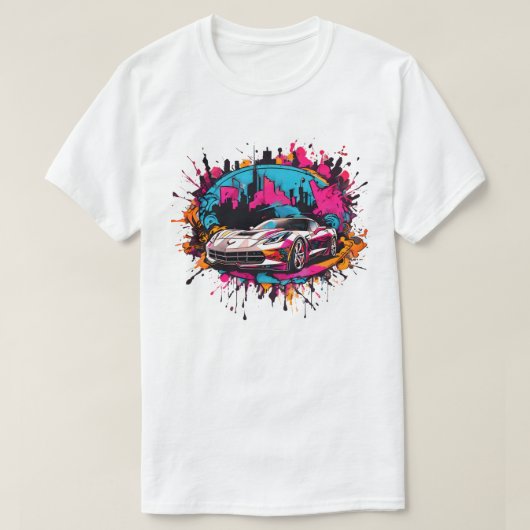 Urban Splatter Sports Car Men's T-Shirt (Design vorne)
