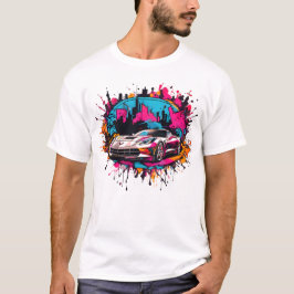 Urban Splatter Sports Car Men's T-Shirt