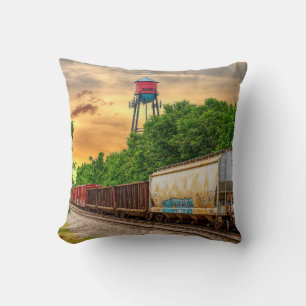 Urban Steam Punk Sunset Pillow Kissen