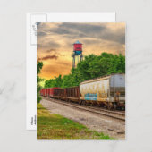 Urban Steam Punk Sunset Postcard Postkarte (Vorne/Hinten)