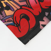 Urban Street art Graffiti-Muster Fleecedecke (Ecke)