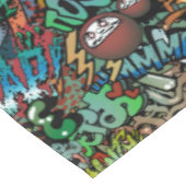 Urban Street art Graffiti-Muster Tischdecke (Schrägansicht)