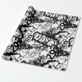 Urban Street Art Graffiti Muster Wrapping Paper Geschenkpapier (Ungerollt)