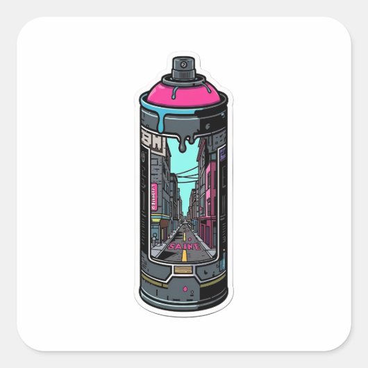 Urban Street Art Graffiti Spray Can 3D Sticker (Vorderseite)