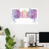Urban Street Illustration Poster (Heimbüro)