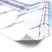 Urban Street Illustration Poster (Ecke)