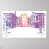 Urban Street Illustration Poster (Vorne)