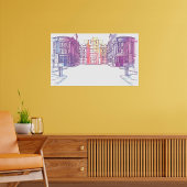Urban Street Illustration Poster