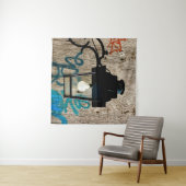 Urban Street Lamp und Graffiti Wandteppich (Beispiel (Horizontal))