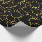 Urban Streetstyle Gold Chains Pattern Geschenkpapier (Ecke)