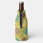 Urban Stripes Abstract Flower Pattern Flaschenkühler (Flasche Rückseite)