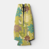 Urban Stripes Abstract Flower Pattern Flaschenkühler (Rückseite)