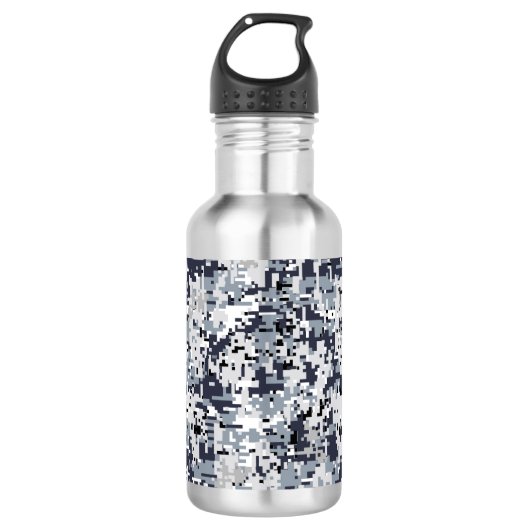 Urban Style Digital Camouflage Edelstahlflasche (Vorderseite)