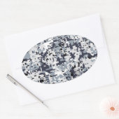 Urban Style Digital Camouflage Ovaler Aufkleber (Umschlag)