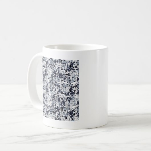 Urban Style Gray Digital Camouflage Kaffeetasse (Vorderseite Links)