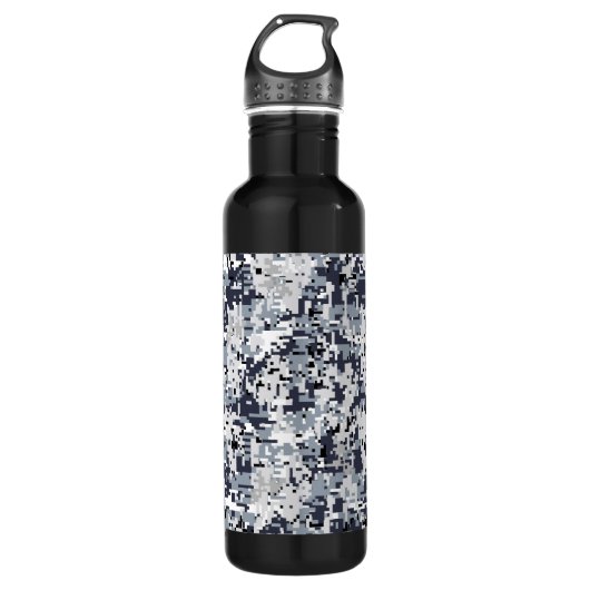 Urban Style Gray Digital Camouflage Trinkflasche (Vorderseite)