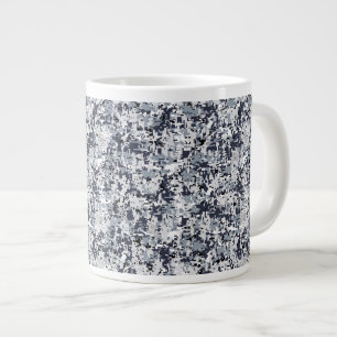 Urban Style Silber-Grau Digital-Tarnung Jumbo-Tasse