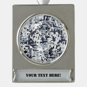 Urban Style Silver Digital Camouflage Banner-Ornament Silber