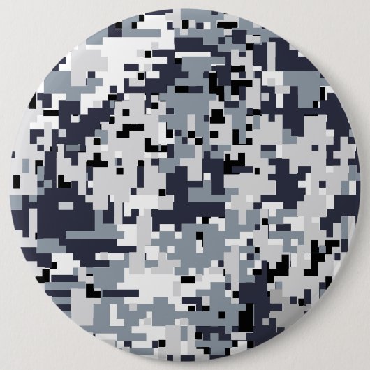 Urban Style Silver Digital Camouflage Button (Vorderseite)