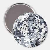 Urban Style Silver Digital Camouflage Magnet (Vorderseite/Rückseite)