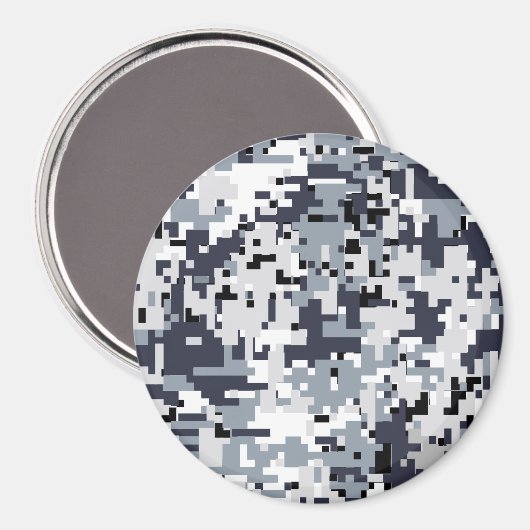 Urban Style Silver Digital Camouflage Magnet (Vorderseite/Rückseite)