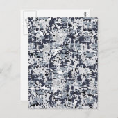 Urban Style Silver Digital Camouflage Postkarte (Vorne/Hinten)