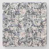 Urban Style Silver Digital Camouflage Steinuntersetzer (Vorderseite)