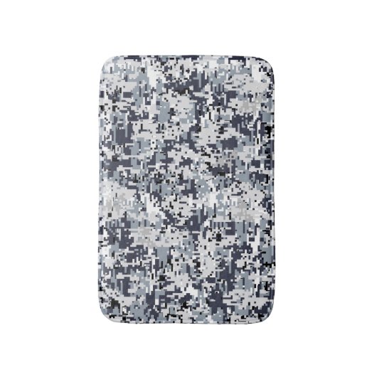Urban Style Silver Gray Digital Camouflage Badematte (Vorderseite Vertikal)