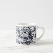 Urban Style Silver Gray Digital Camouflage Espressotasse (Rechts)