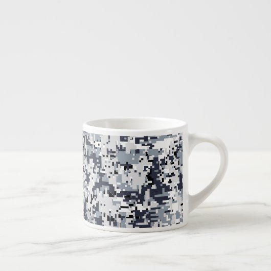 Urban Style Silver Gray Digital Camouflage Espressotasse (Rechts)