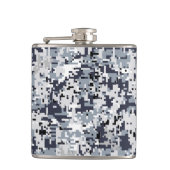 Urban Style Silver Gray Digital Camouflage Flachmann (Vorderseite)