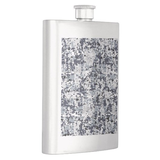 Urban Style Silver Gray Digital Camouflage Flachmann (Rechts)