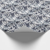 Urban Style Silver Gray Digital Camouflage Geschenkpapier (Ecke)